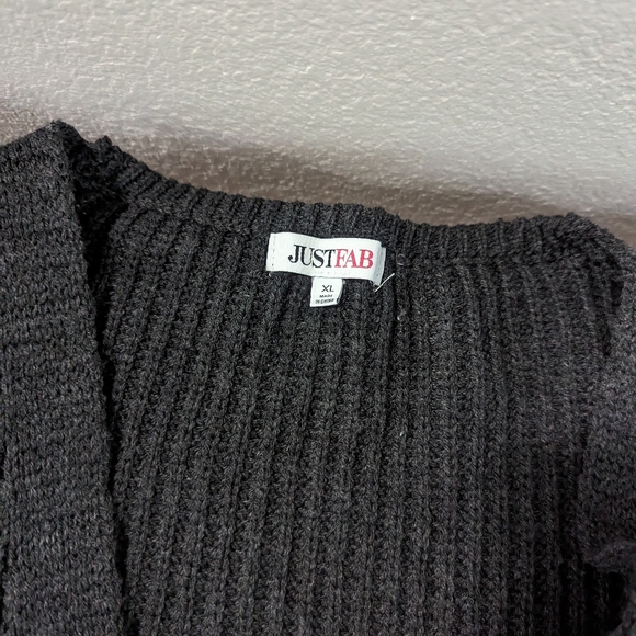XL Dark Grey JustFab Sweater - Picture 5 of 6